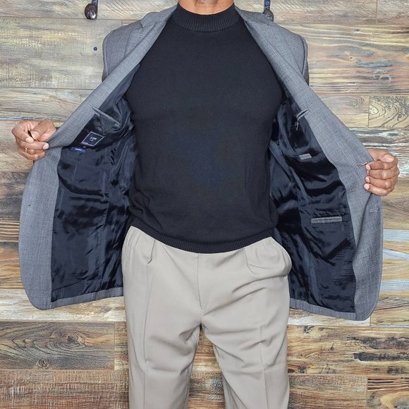 J. Crew Thompson Wool Gray Dual Vented Blazer Sport Jacket Size 42L *EXCELLENT* - Picture 6 of 11